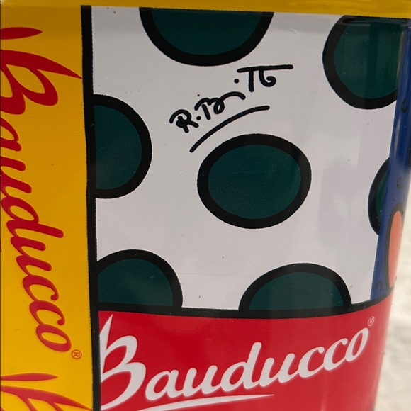 Rare 2002 ROMERO BRITTO Bauducco Panettone Art Deco Collectible Tin - Picture 5 of 7